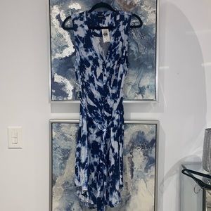 Torrid blue tie dye sleeveless dress NWT